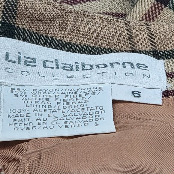 Vintage 90s,Y2k, Dark Academia Preppy Plaid Wool Blend Skirt With Fringe Details - Picture 8 of 15